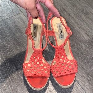 Steve Madden coral wedges